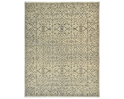 9x12 Zeigler Light Brown Afghan Hand Knotted Wool Area Rug
